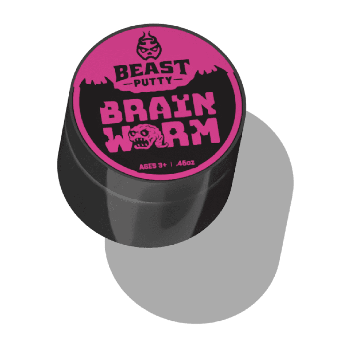 Brain Worm stress putty — thermochromic, shifts from earthy rose to warm blush under heat